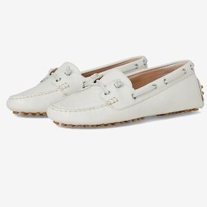 Veronica Beard Cream Moccasins
